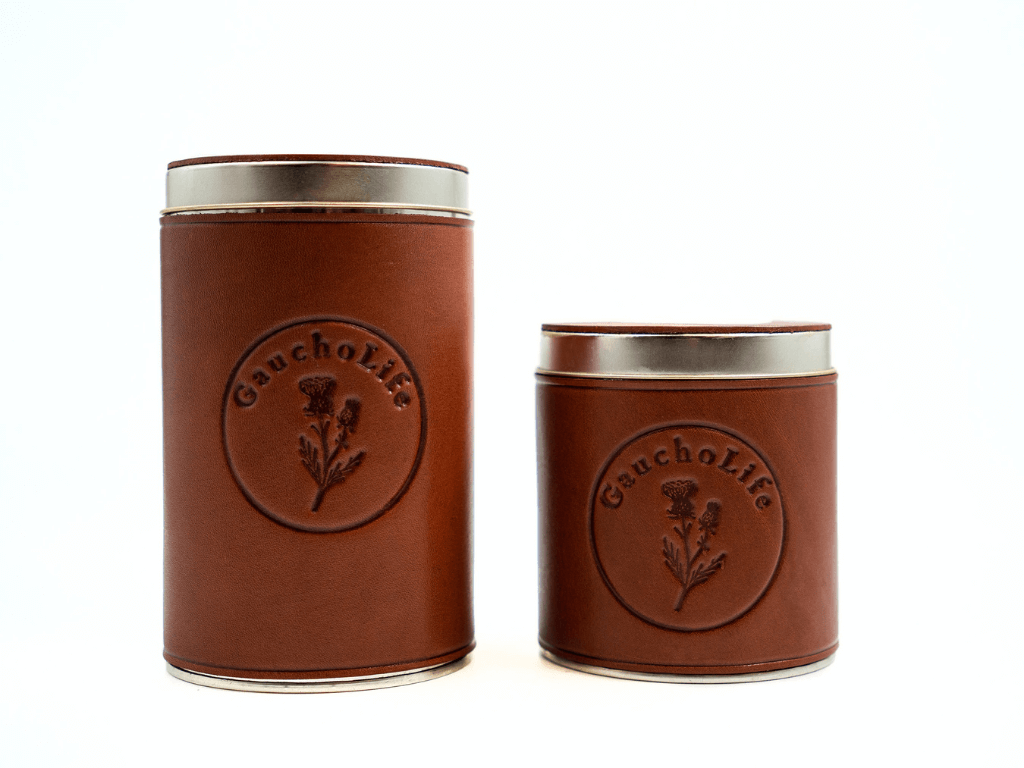Tan Yerba Mate Container and AzucareraSetGaucholife