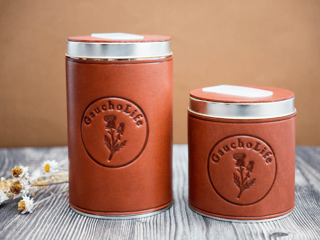 Tan Yerba Mate Container and AzucareraYerba Mate ContainerGaucholife