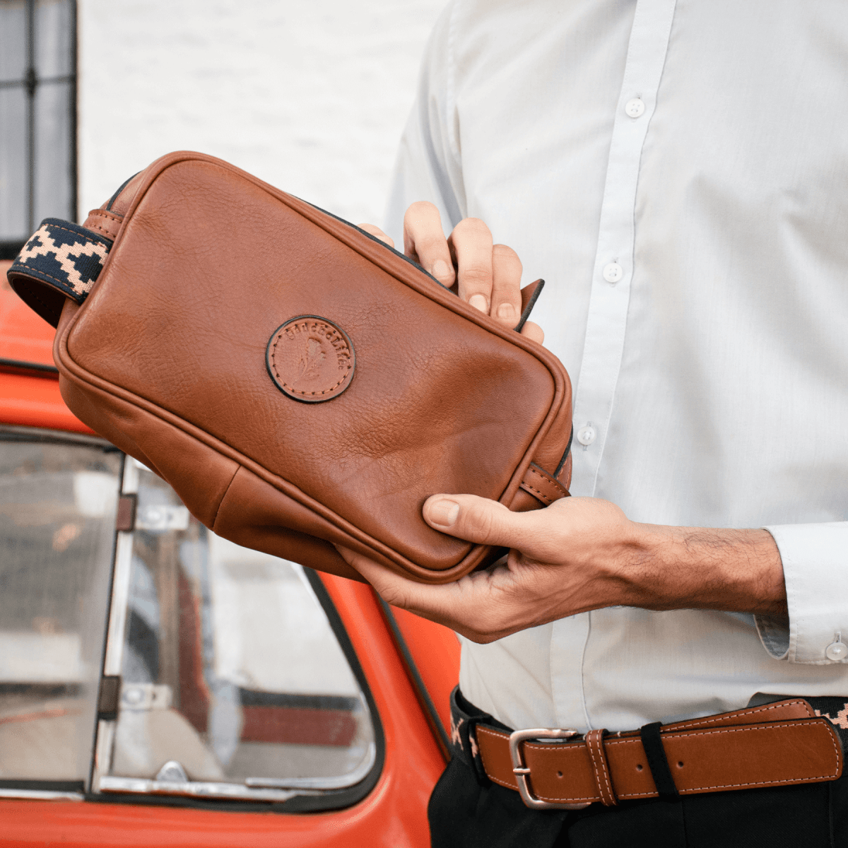 Toiletry Leather BagBlackGaucholife