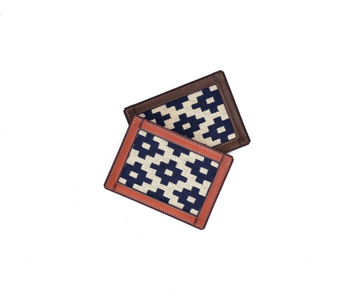 Thin Woven Leather Card Holder (Cross)TanGaucholife