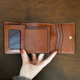 Unisex Premium Woven Trifold WalletBrownGaucholife