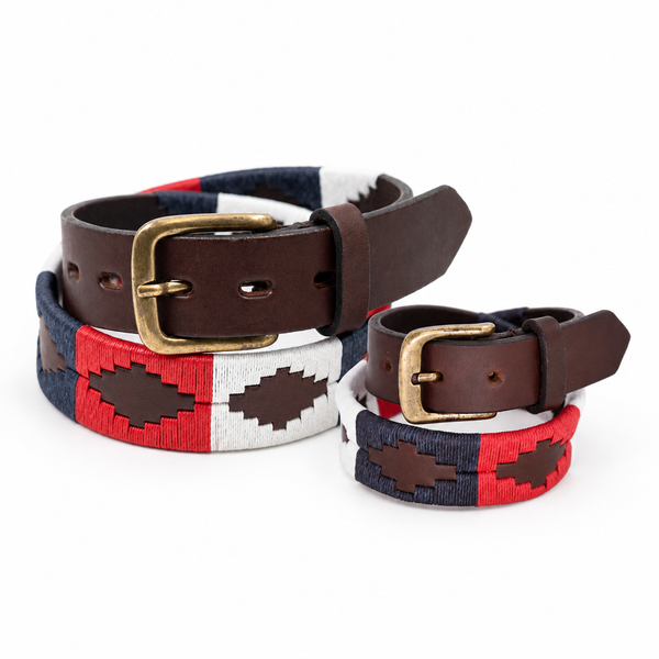 Bestickter Gürtel (Rot/Weiß/Blau)