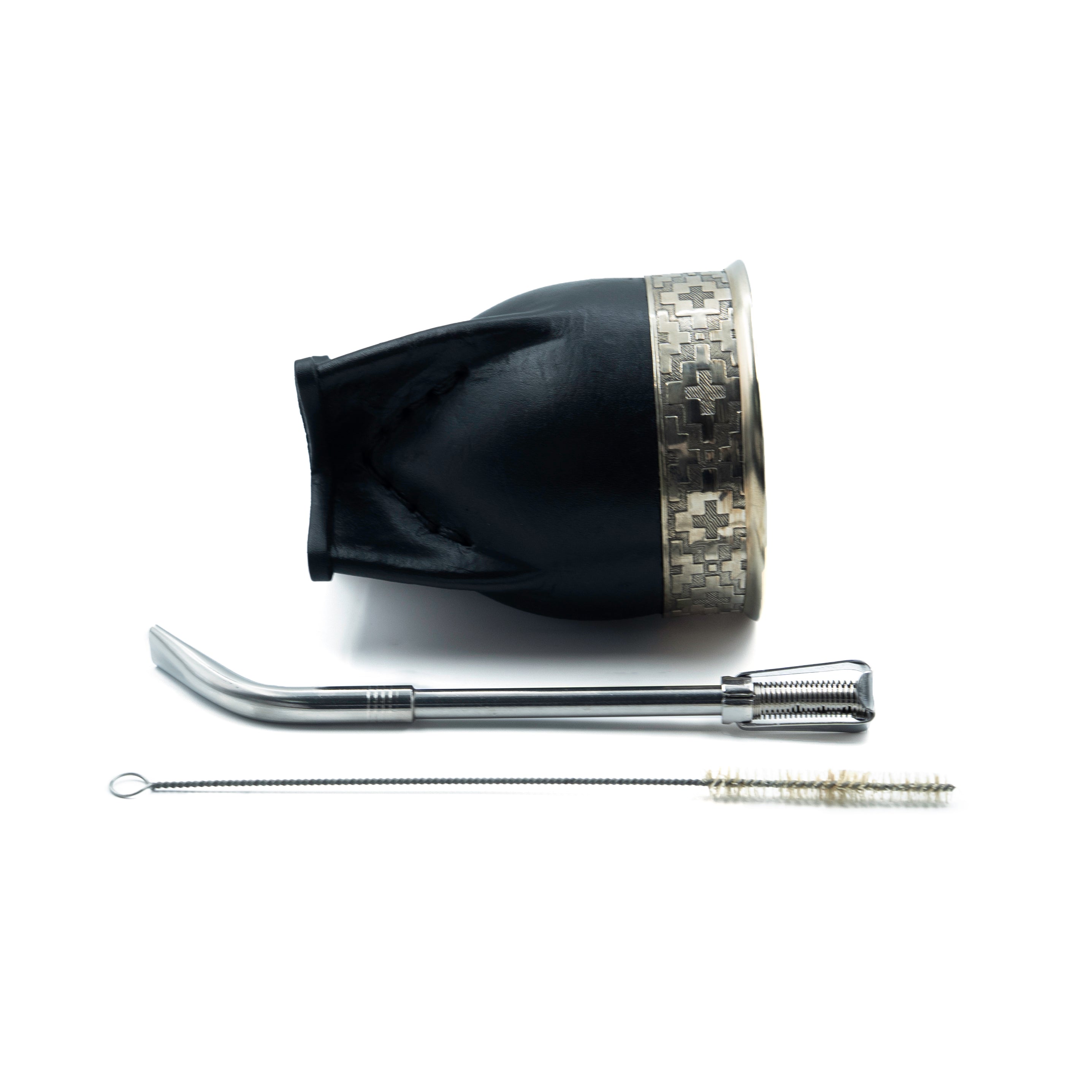 Imperial Mate Gourd with Guarda Pampa Detail Black
