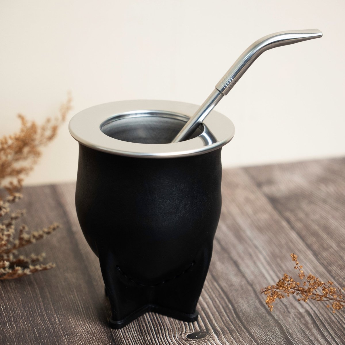 Leather Camionero Inox Cup BlackGaucholife