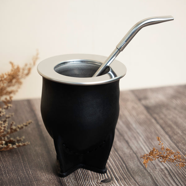 Leather Camionero Inox Cup Black