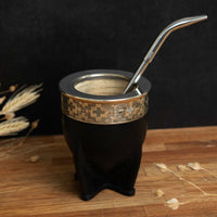 Imperial Mate Gourd with Guarda Pampa Detail Black