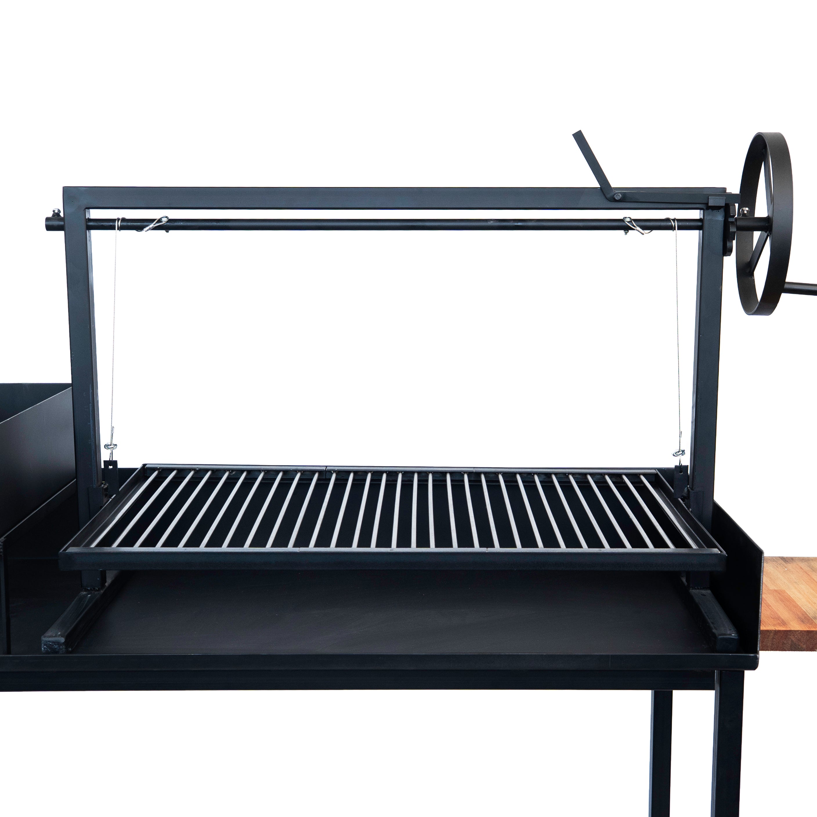 Premium Santa Maria Grill with V-Shaped Grates and Cart