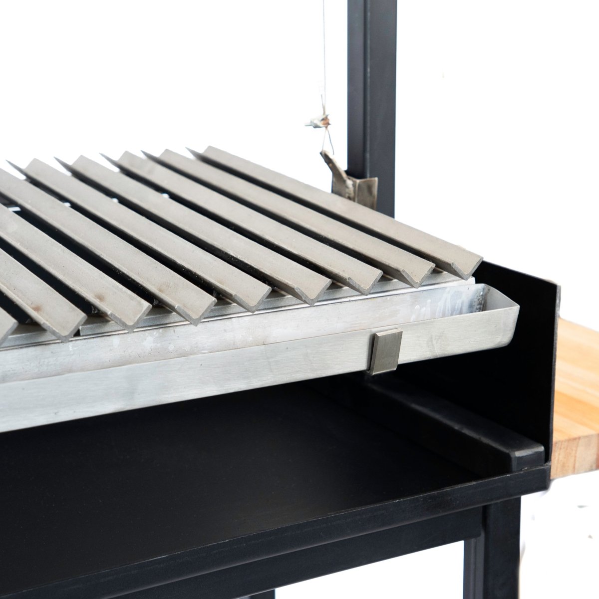 Argentine Small Inox Santa Maria grill with braseroRound BarsGaucholife