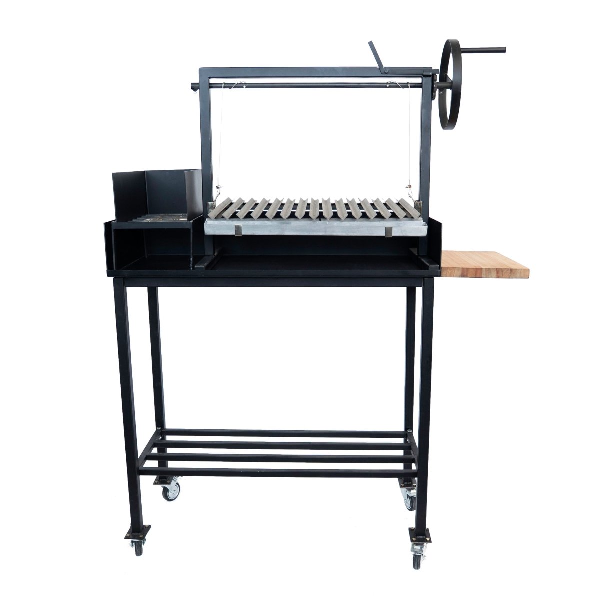 Argentine Small Inox Santa Maria grill with braseroRound BarsGaucholife