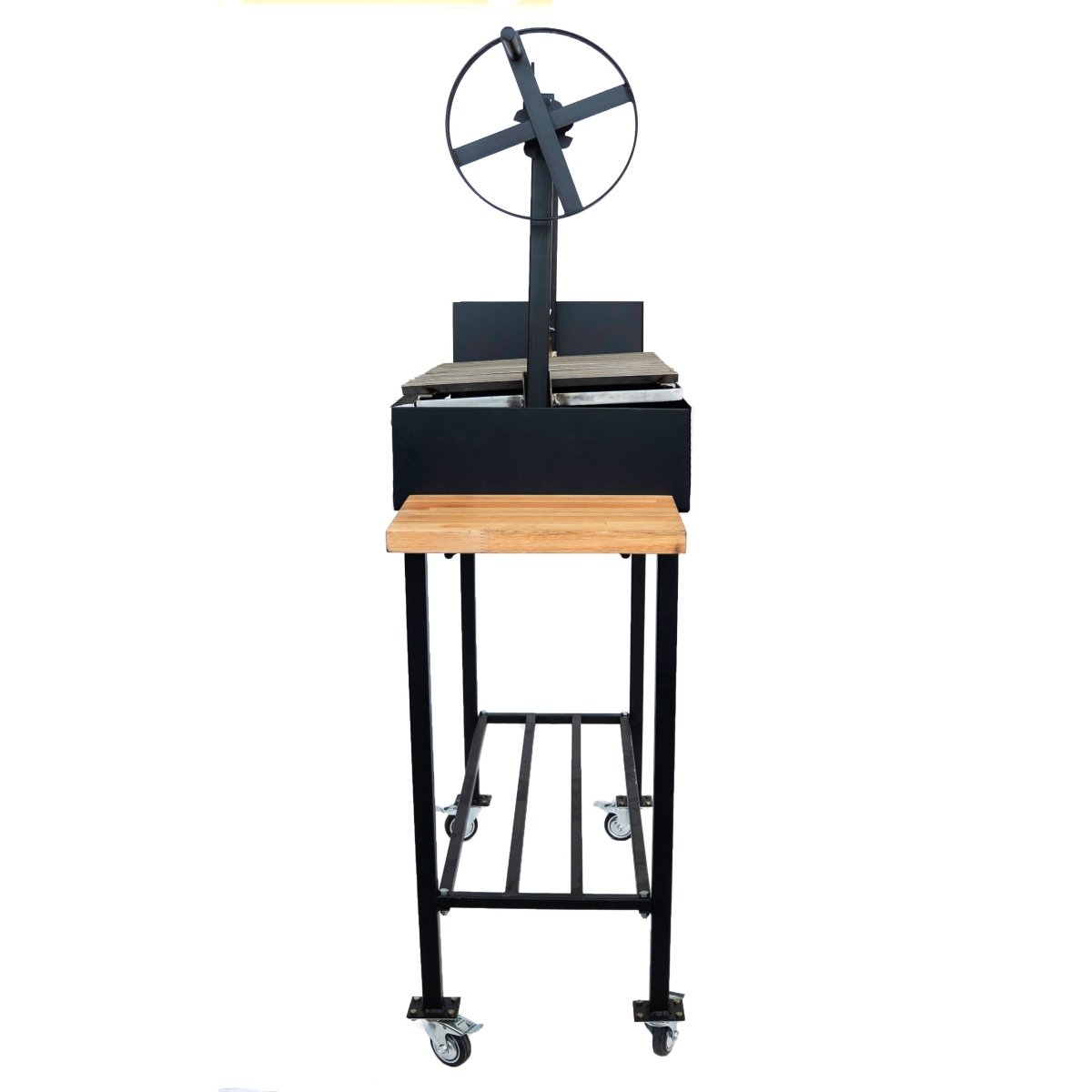 Argentine Small Inox Santa Maria grill with braseroRound BarsGaucholife