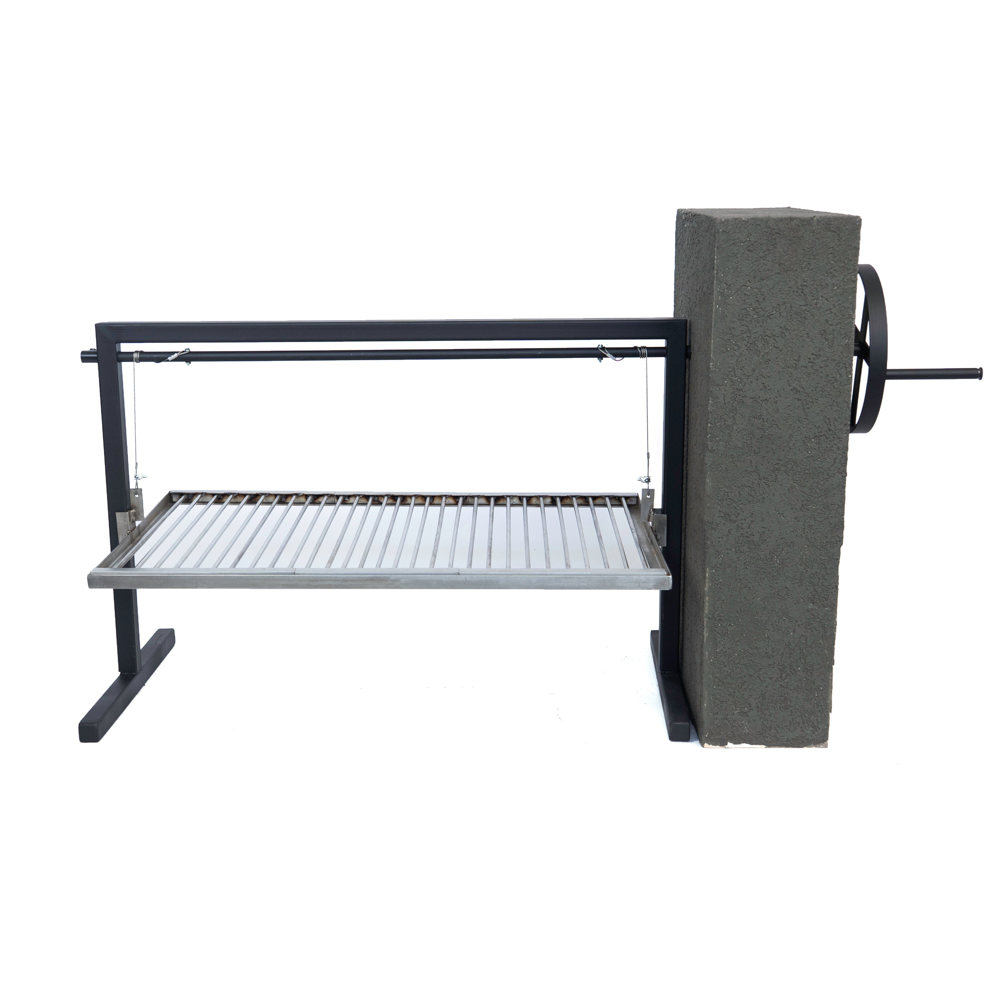 Santa Maria Grill With Wall-Exterior Wheel Setup