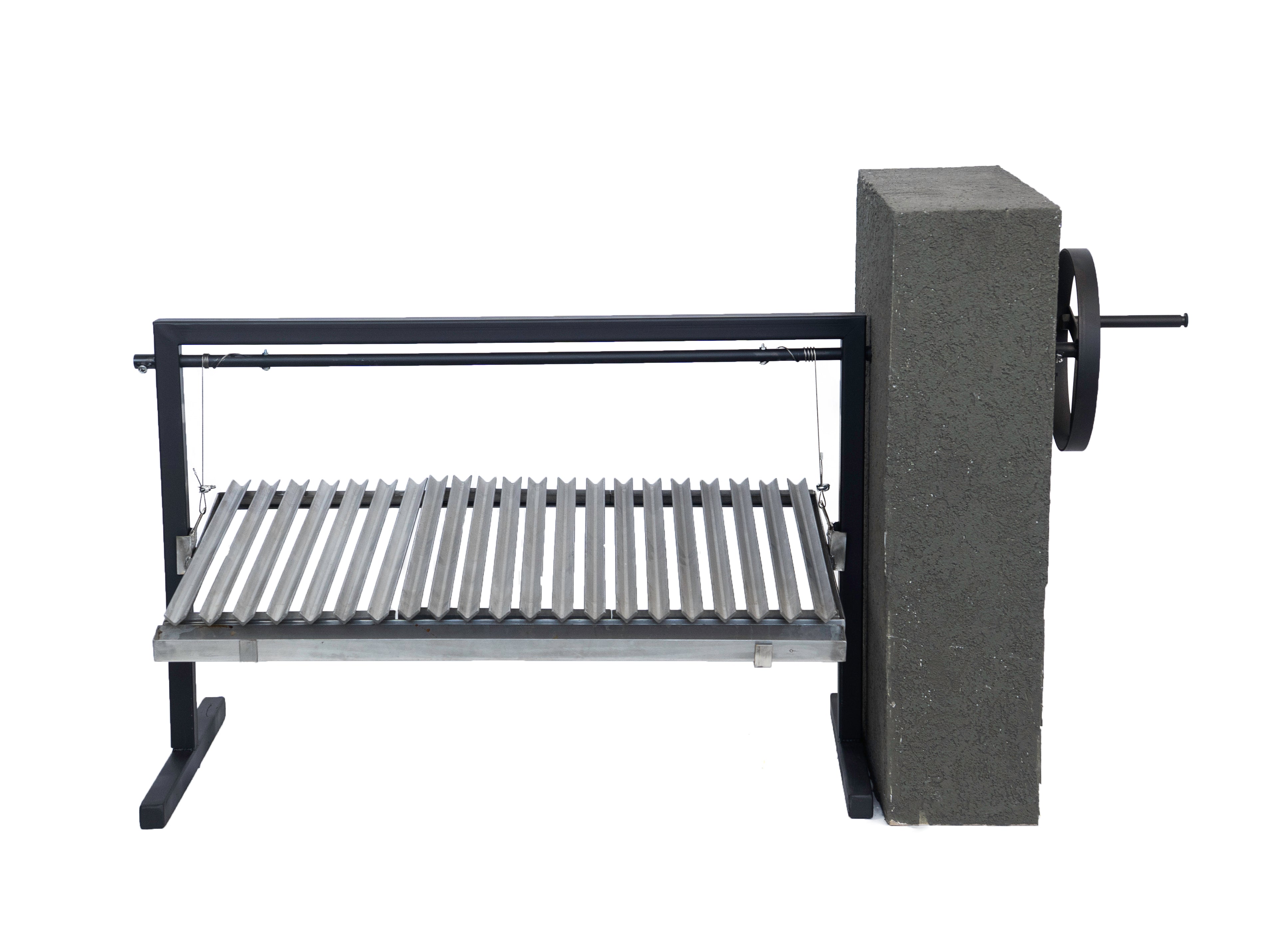 Santa Maria Grill With Wall-Exterior Wheel Setup