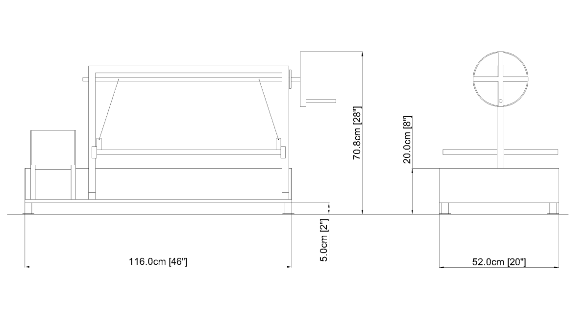 Argentine Iron Medium Santa Maria grill with brasero countertopRound BarsGaucholife