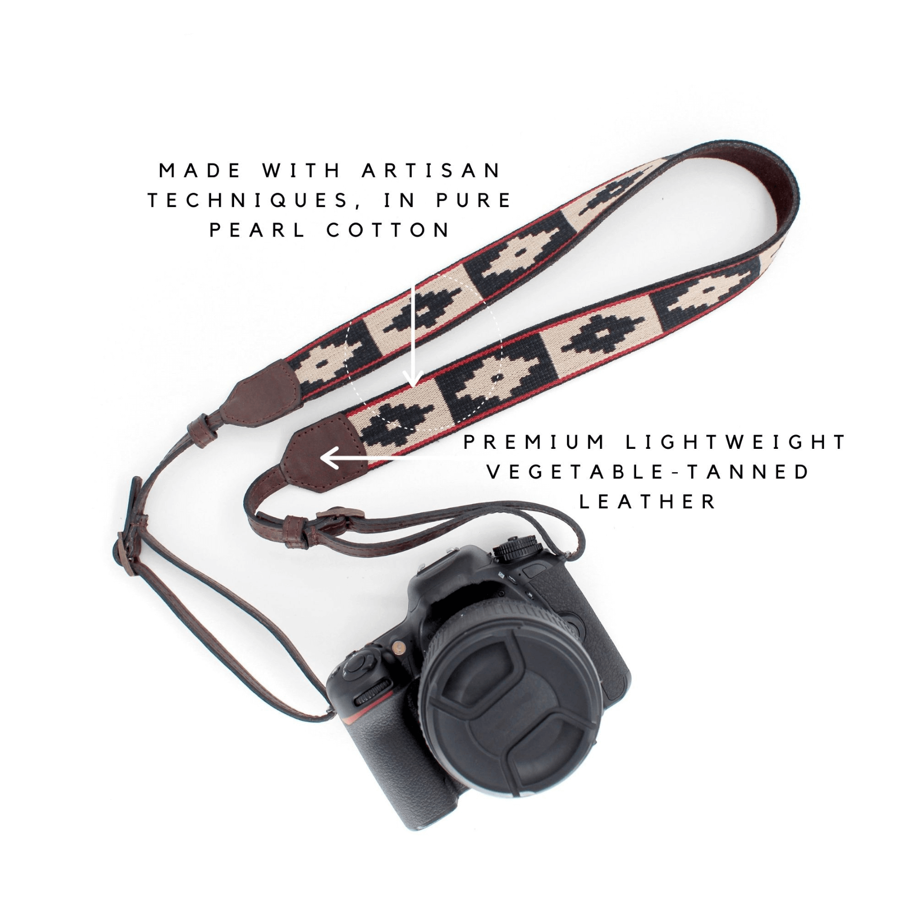 Gaucholife Beige/Black Camera Strap