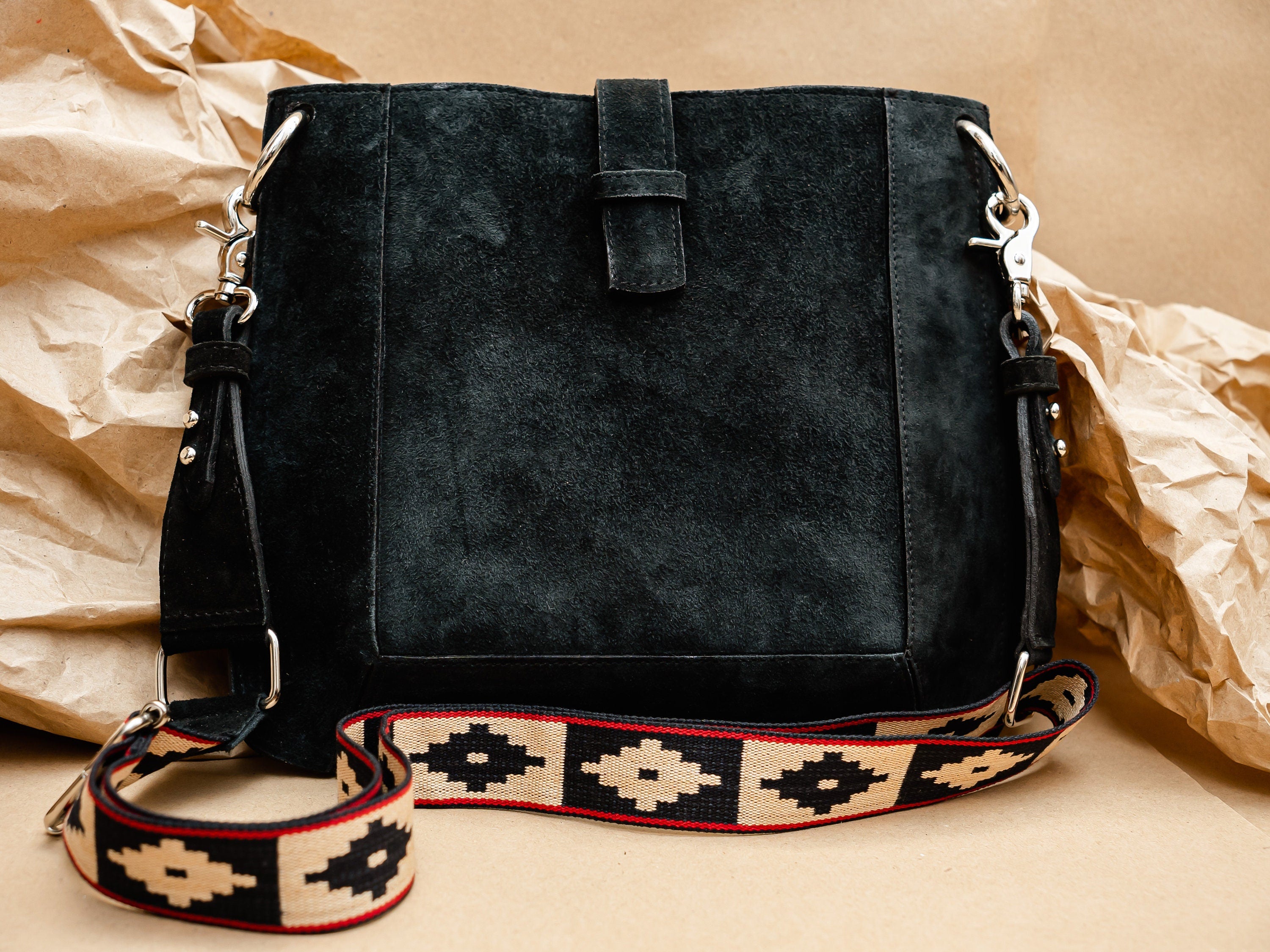 Gaucholife BEIGE BLACK Guarda Pampa Leather Bag