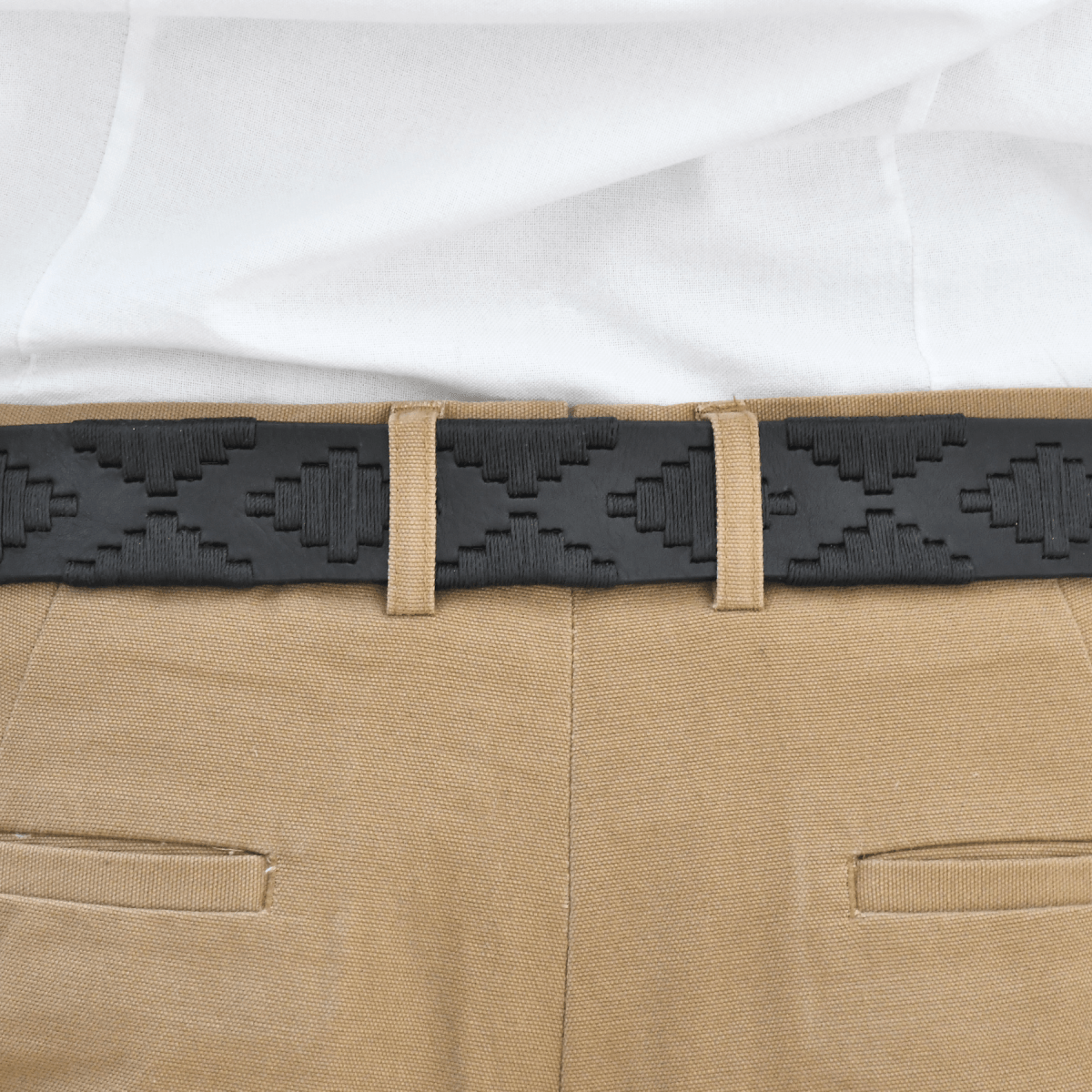 Embroidered Belt (Black/Black)30Gaucholife