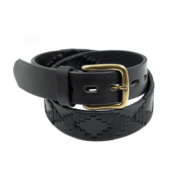 Embroidered Belt (Black/Black)