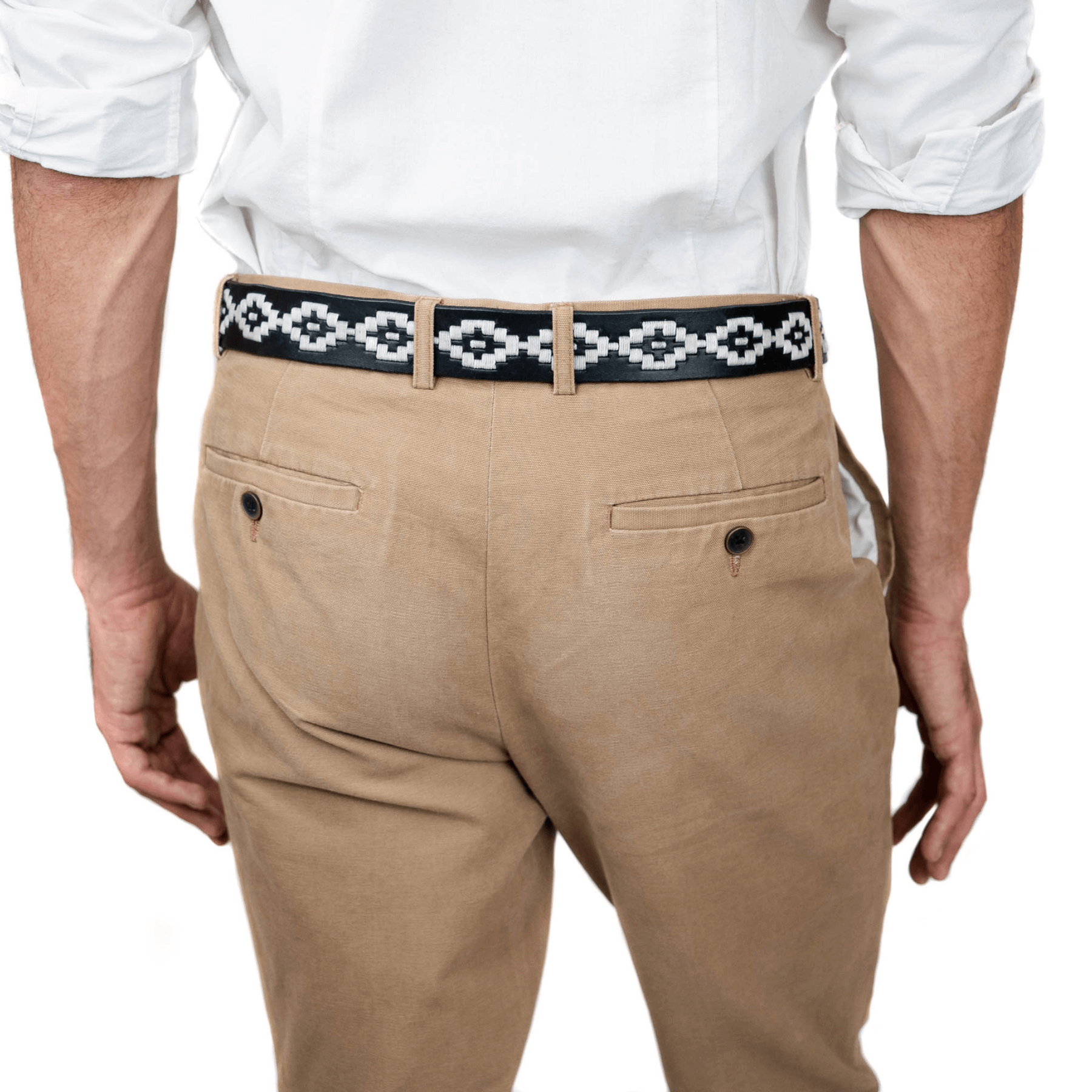 Gaucholife Belts Embroidered Belt (Black/White)