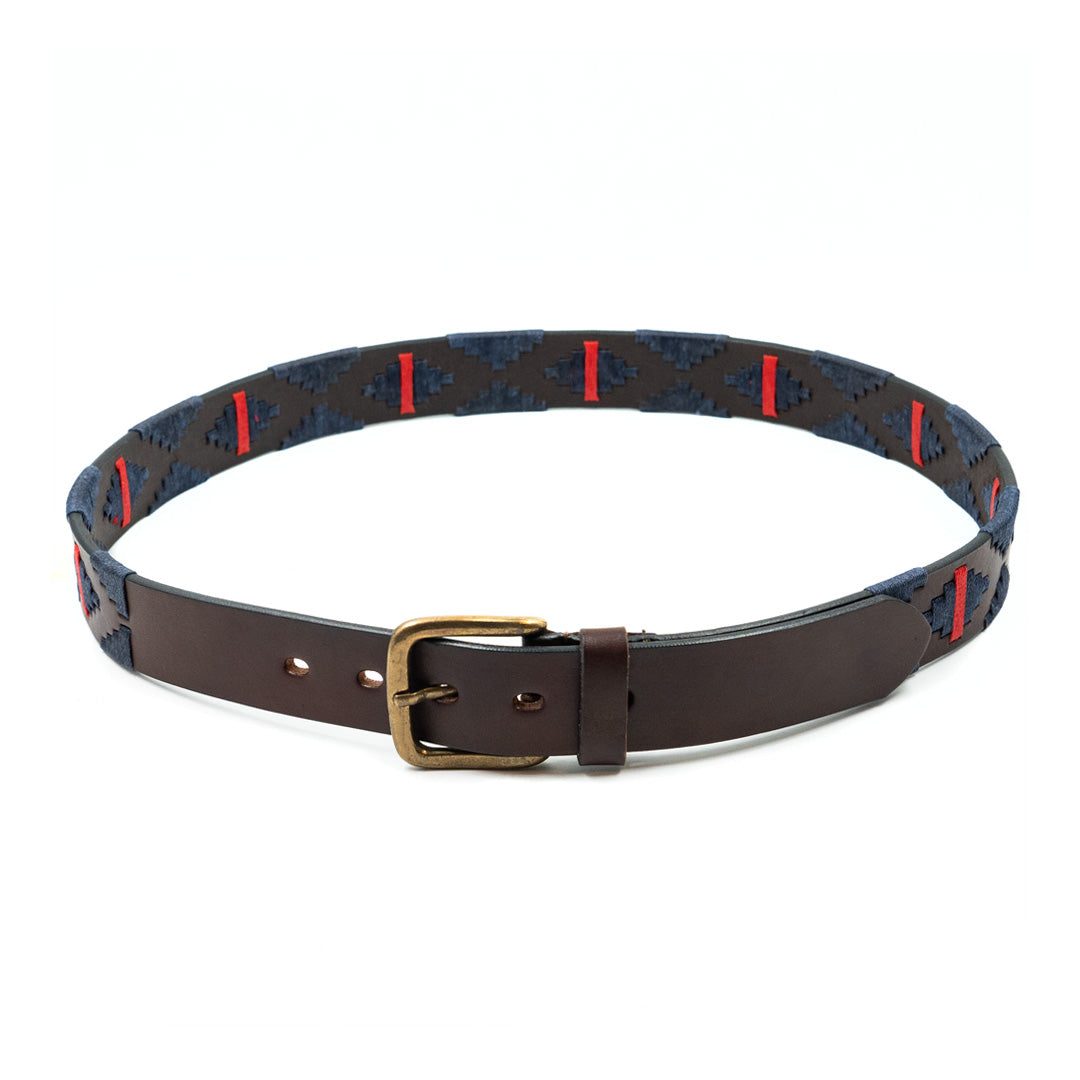 Gaucholife Belts Embroidered Belt (Blue/Red)