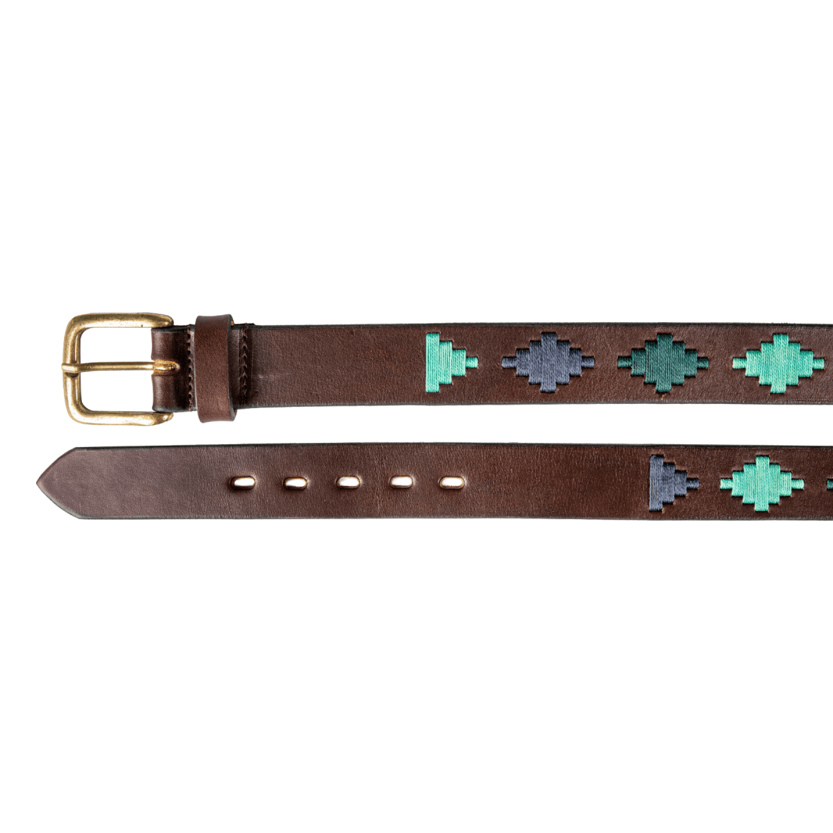 Embroidered Belt (Green/Blue)30Gaucholife