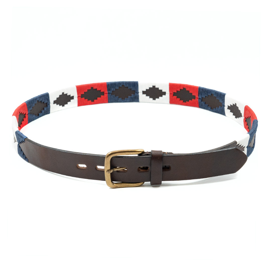 Gaucholife Belts Embroidered Belt (Red/White/Blue)