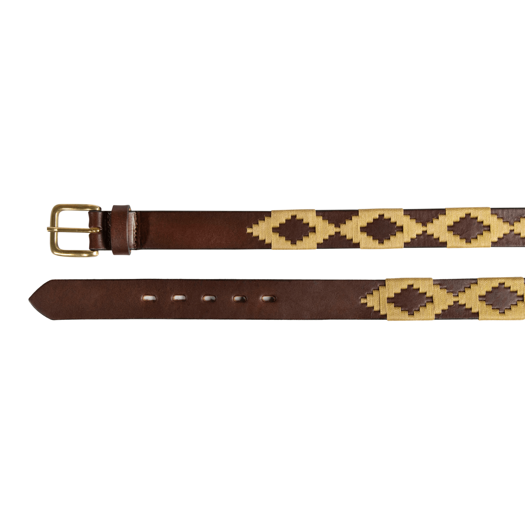 Gaucholife Belts Embroidered Belt (Tan Diamond)