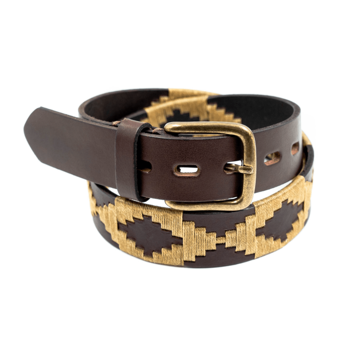 Embroidered Belt (Tan Diamond)30Gaucholife