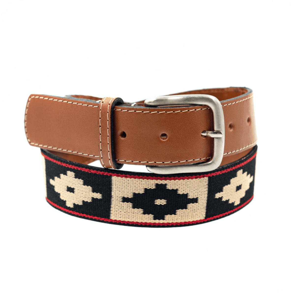 Guarda Pampas Woven Belt (Beige/Black)30Gaucholife