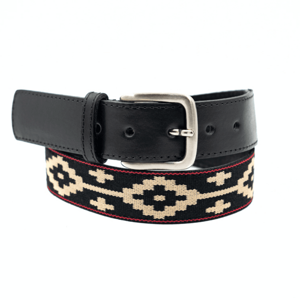 Guarda Pampas Woven Belt (Black/Black-Red)