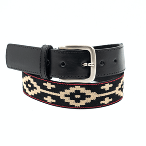Guarda Pampas Woven Belt (Black/Black-Red)