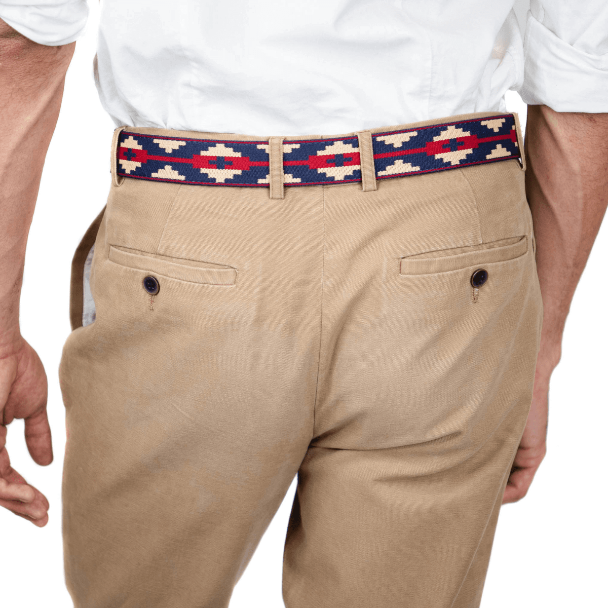 Guarda Pampas Woven Belt (Blue/Red)30Gaucholife