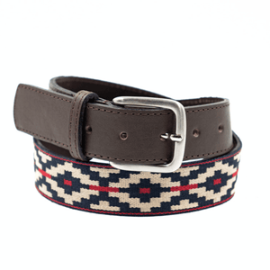 Guarda Pampas Woven Belt (Brown/Blue-Red)