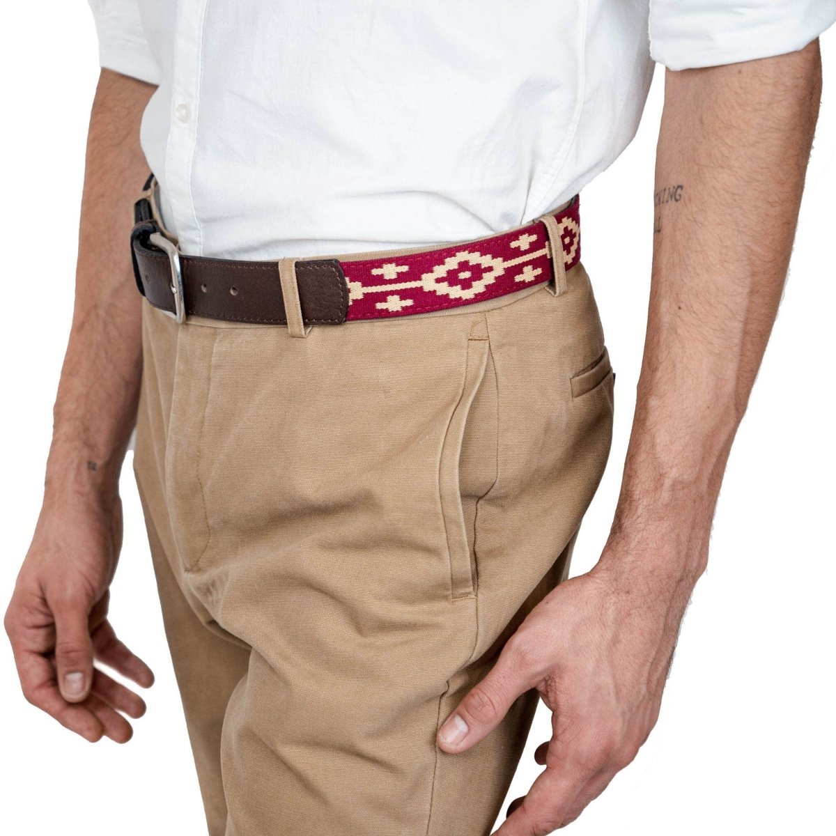 Guarda Pampas Woven Polo Belt (Bordeaux)30Gaucholife