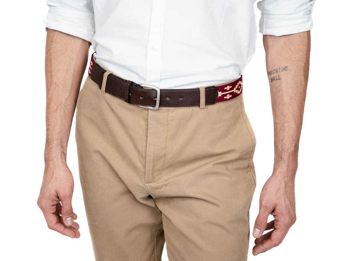 Guarda Pampas Woven Polo Belt (Bordeaux)30Gaucholife