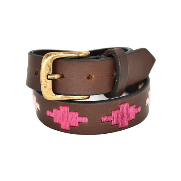 Kids Embroidered Belt (Pink)