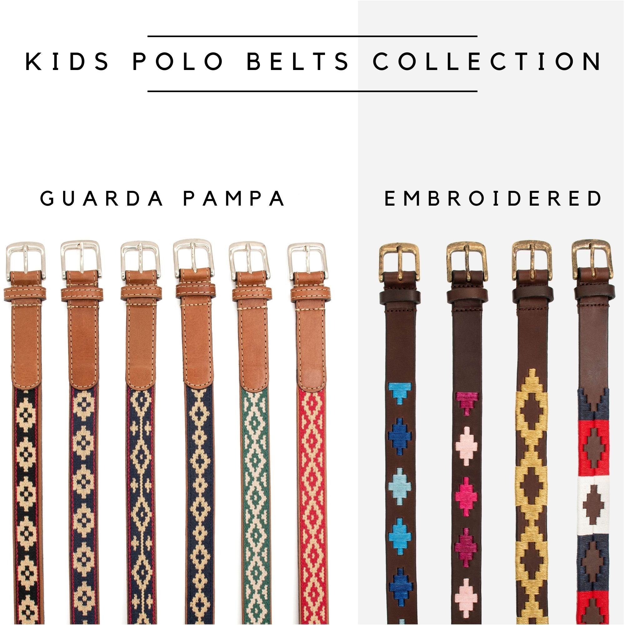 Gaucholife Belts Kids Embroidered Belt (Tan Diamond)