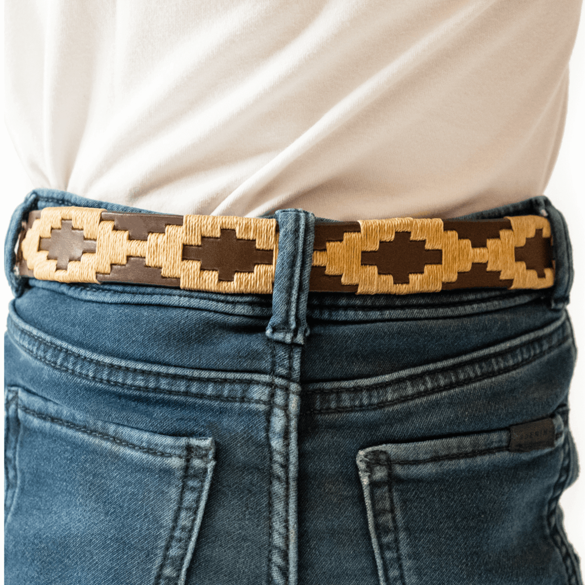 Kids Embroidered Belt (Tan Diamond)XSGaucholife