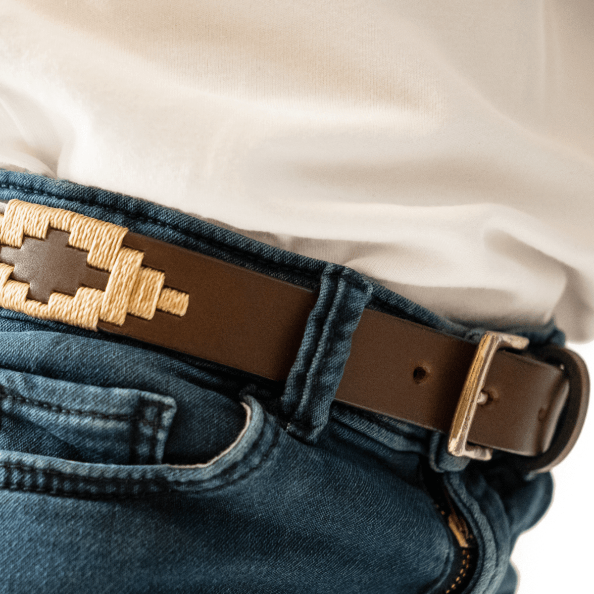 Kids Embroidered Belt (Tan Diamond)XSGaucholife