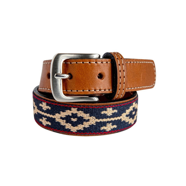 Kids Guarda Pampa Woven Polo Belt (Blue/Red)