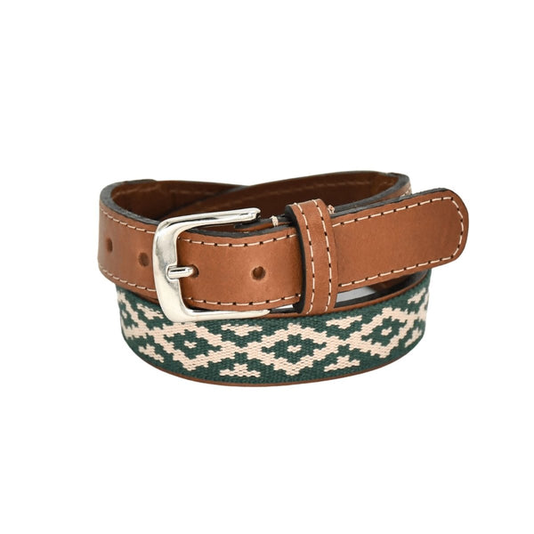 Kids Guarda Pampas Woven Polo Belt (Green)