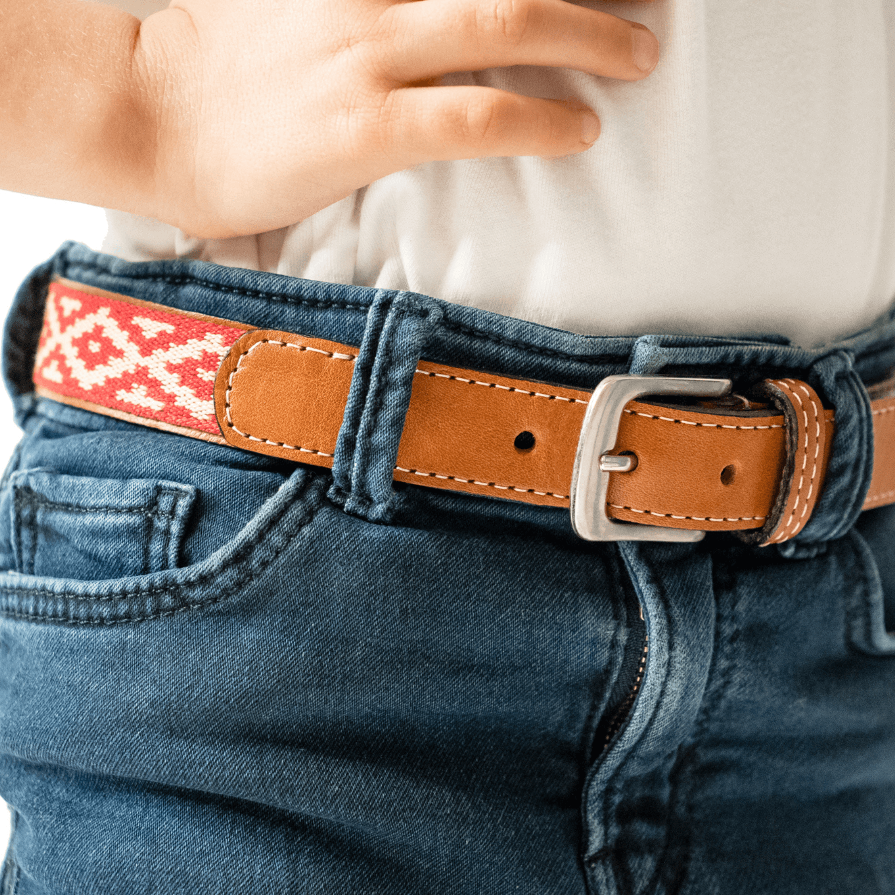 Gaucholife Belts Kids Guarda Pampas Woven Polo Belt (Red)