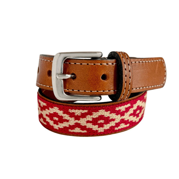 Kids Guarda Pampas Woven Polo Belt (Red)