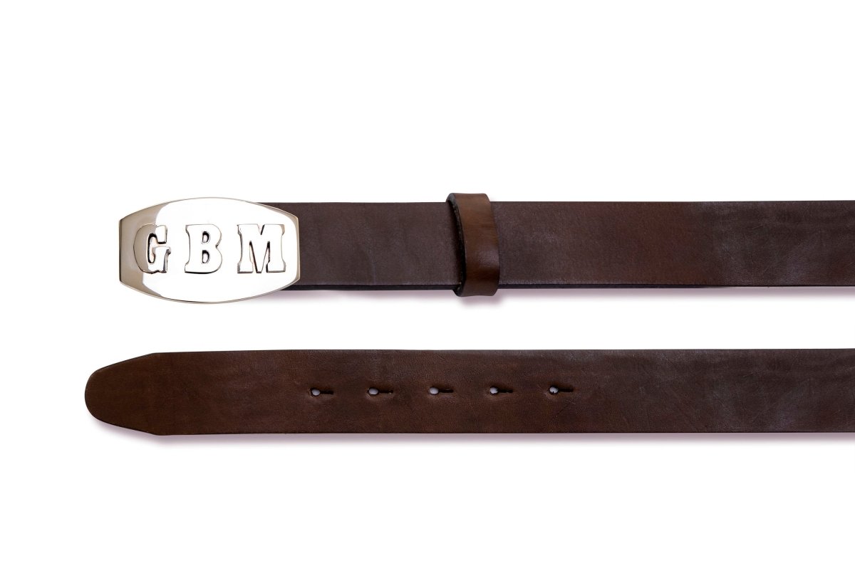 Personalized Leather Buckle BeltBrownGaucholife