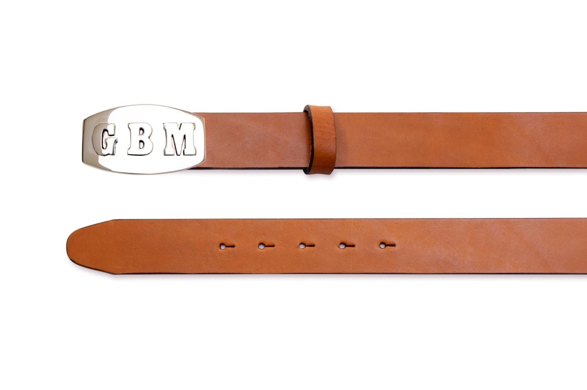 Personalized Leather Buckle BeltTanGaucholife