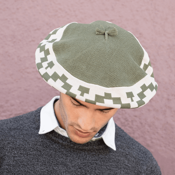 1593 Unisex Beret Gaucho Hat Traditional Hat From Argentina (pampa Green) Unisex Beret, Gaucho Hat, Traditional Hat From Argentina - Etsy main image 2