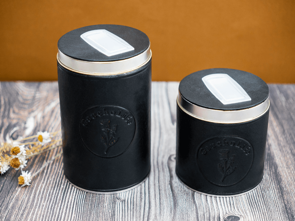 Gaucholife Black Yerba Mate Container and Azucarera