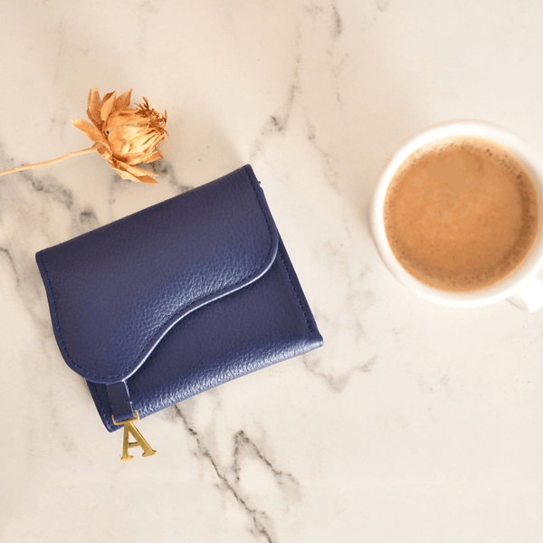 Blue Leather Wallet