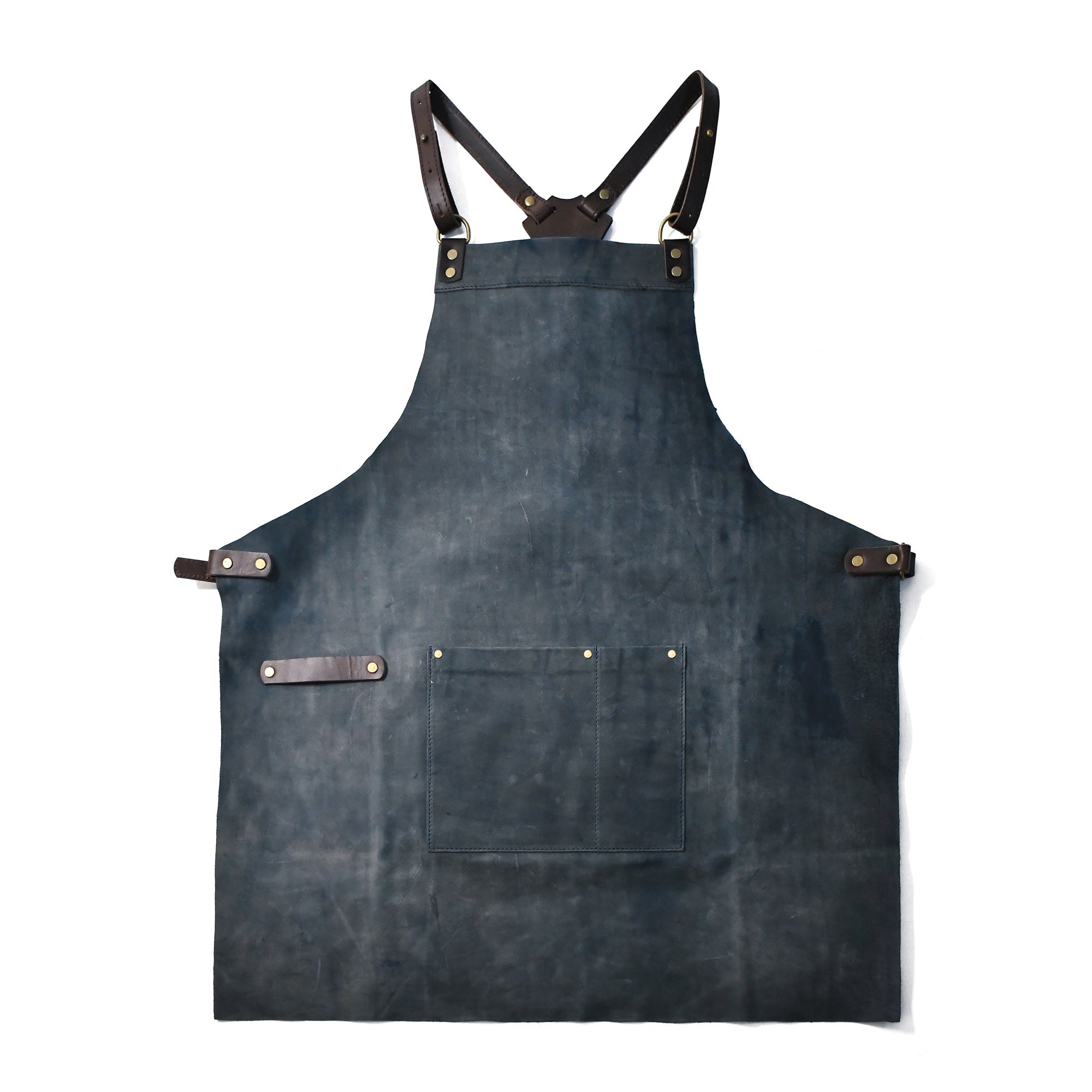 Gaucholife BLUE Pack of Five Personalized Leather Aprons for your Business