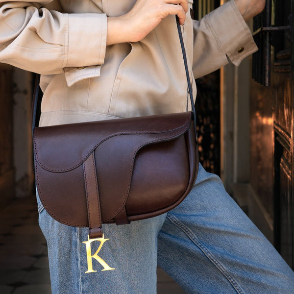 Saddle Purse Bag Brown