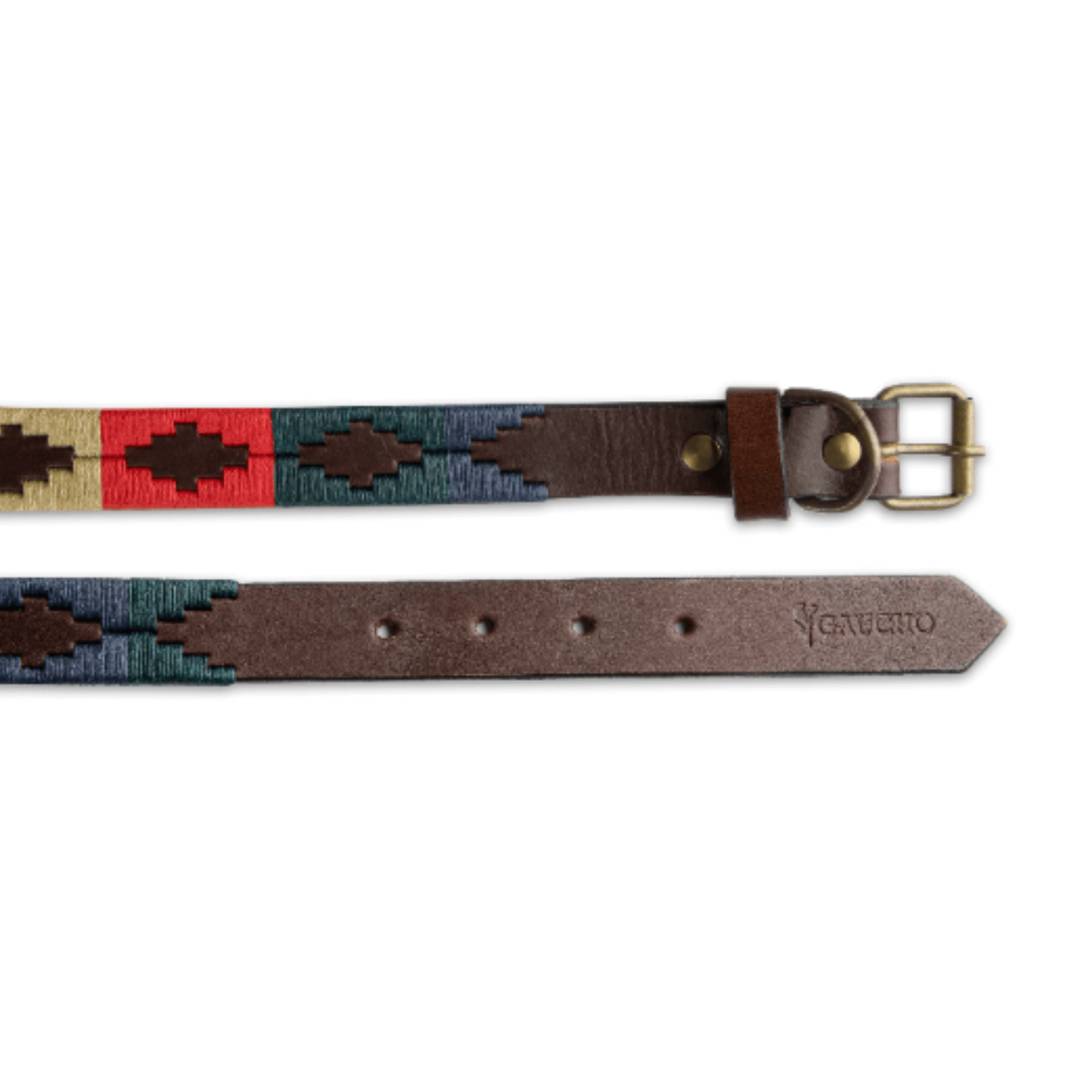 Gaucholife Dogs Embroidered Leather Dog Collar (Calandria)
